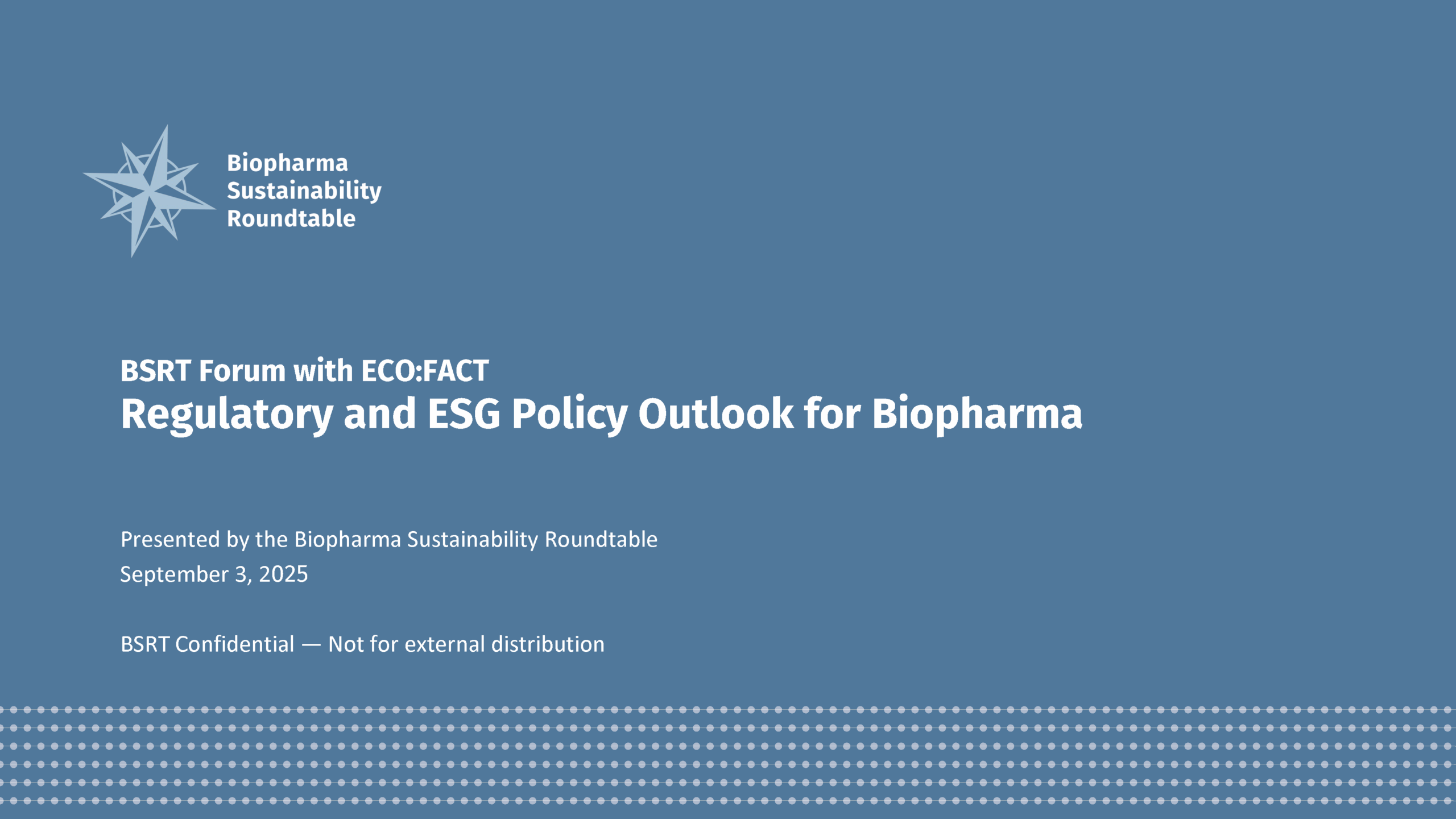 BSRT Forum with ECO:FACT