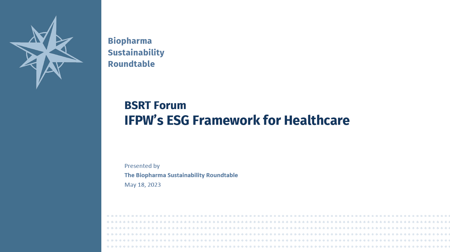 BSRT Forum with IFPW