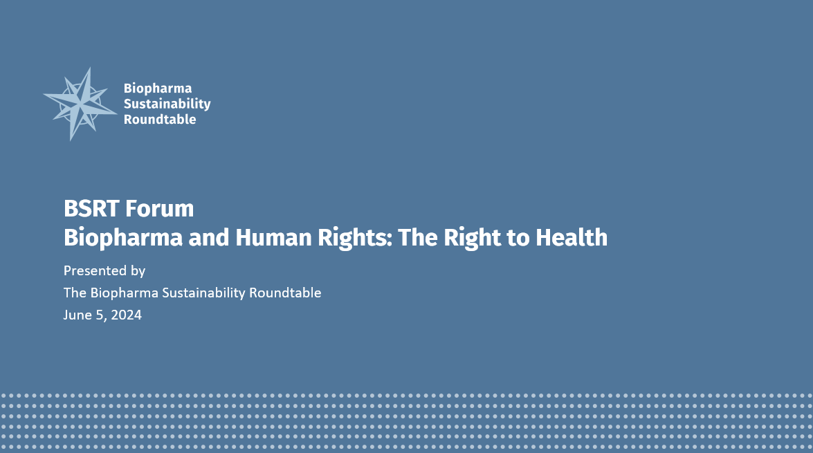 Biopharma and Human Rights: The Right to Health